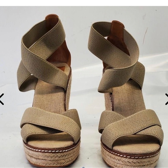 Tory Burch Women's Frieda Platform Wedge Espadrille Sandals Size 8.5 - Picture 5 of 6